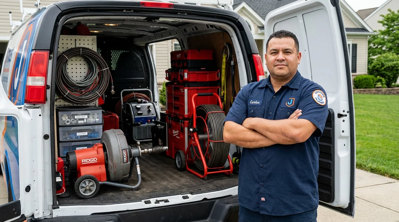 Professional drain cleaning equipment and Johns Plumbing LLC plumber in Arkadelphia