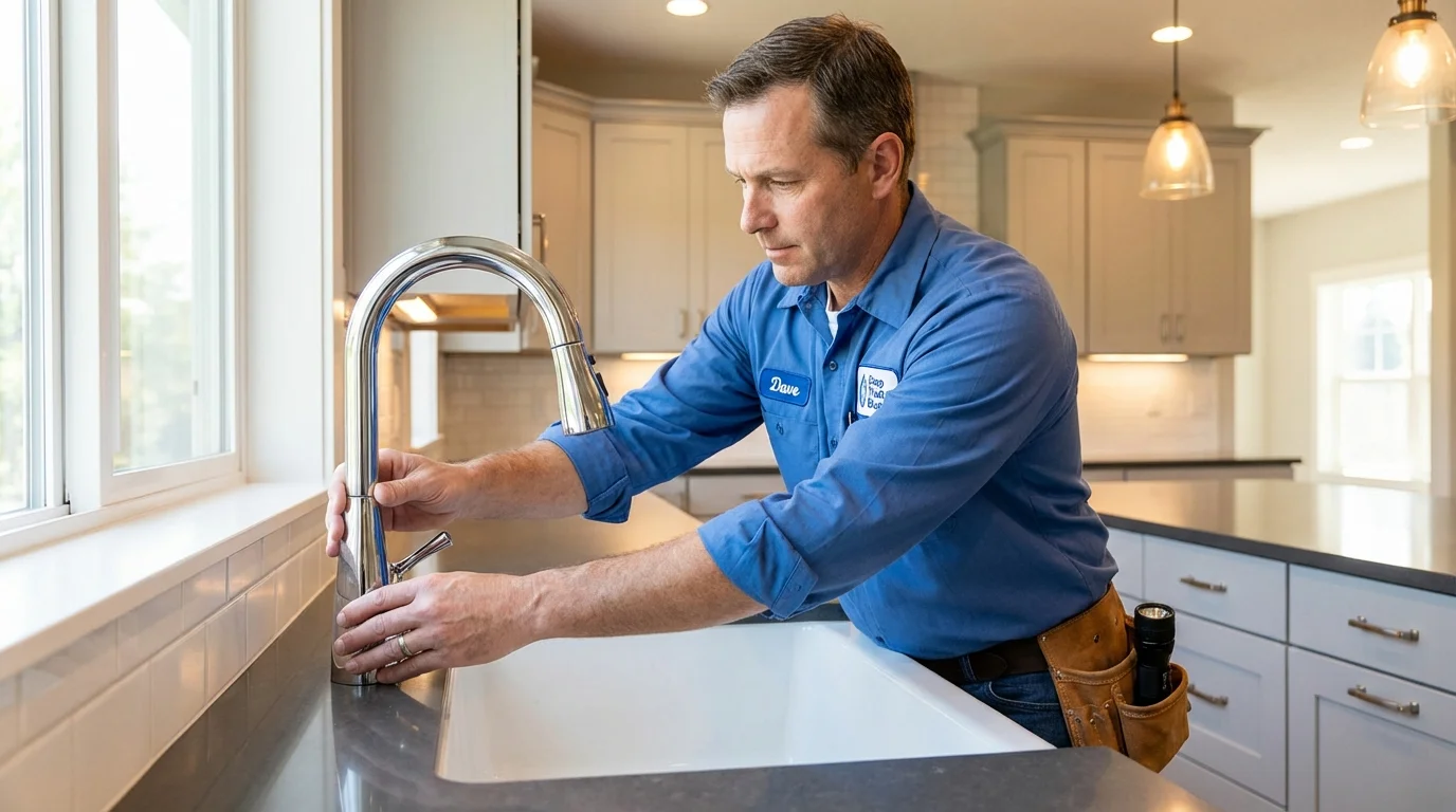 Kitchen faucet installation by Johns Plumbing LLC in Arkadelphia