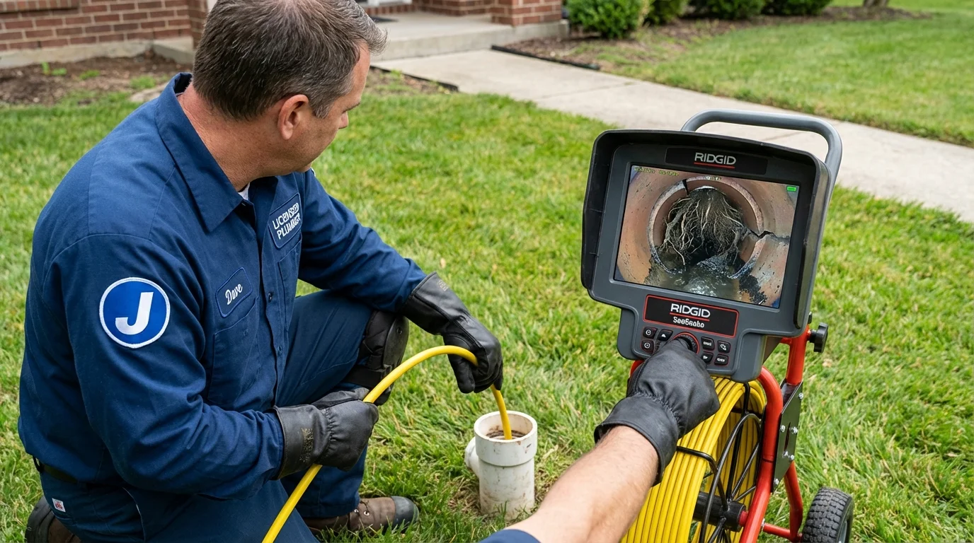 Sewer camera inspection being performed by Johns Plumbing LLC in Arkadelphia